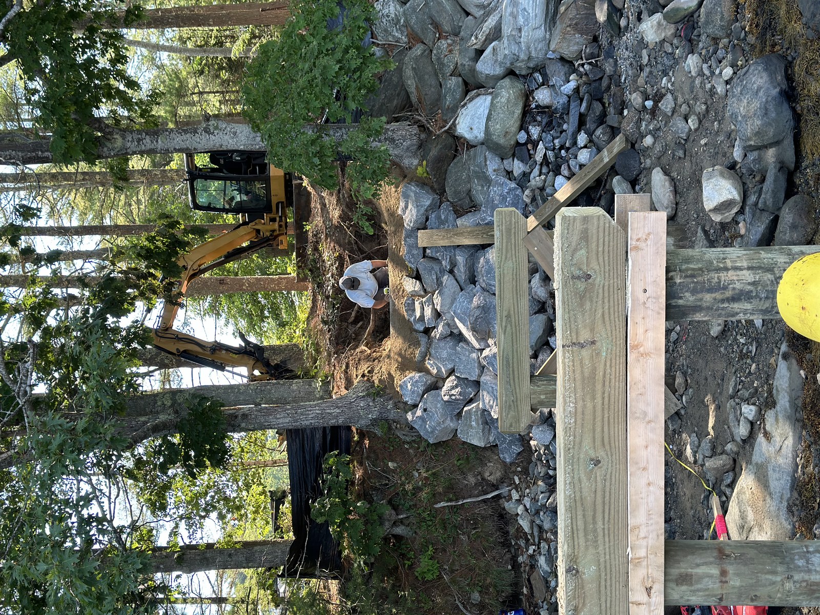Shoreline stabilization and seawall project on the Maine coast — photo 4